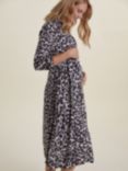 Isabella Oliver Kelsy Snow Leopard Print Maternity Midi Dress, Multi