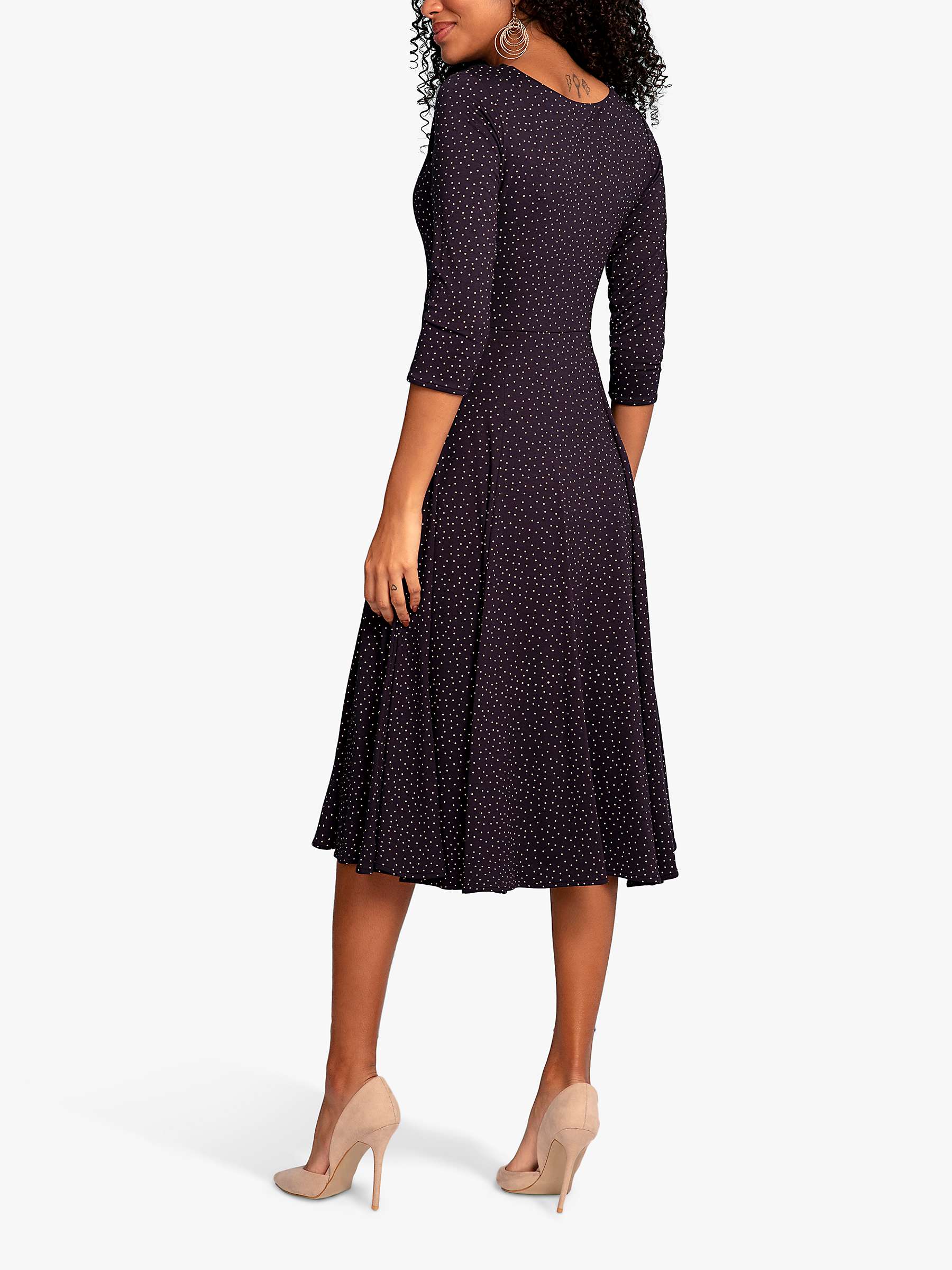 Buy Alie Street Annie Jersey Midi Dress, Navy Polka Dot Online at johnlewis.com