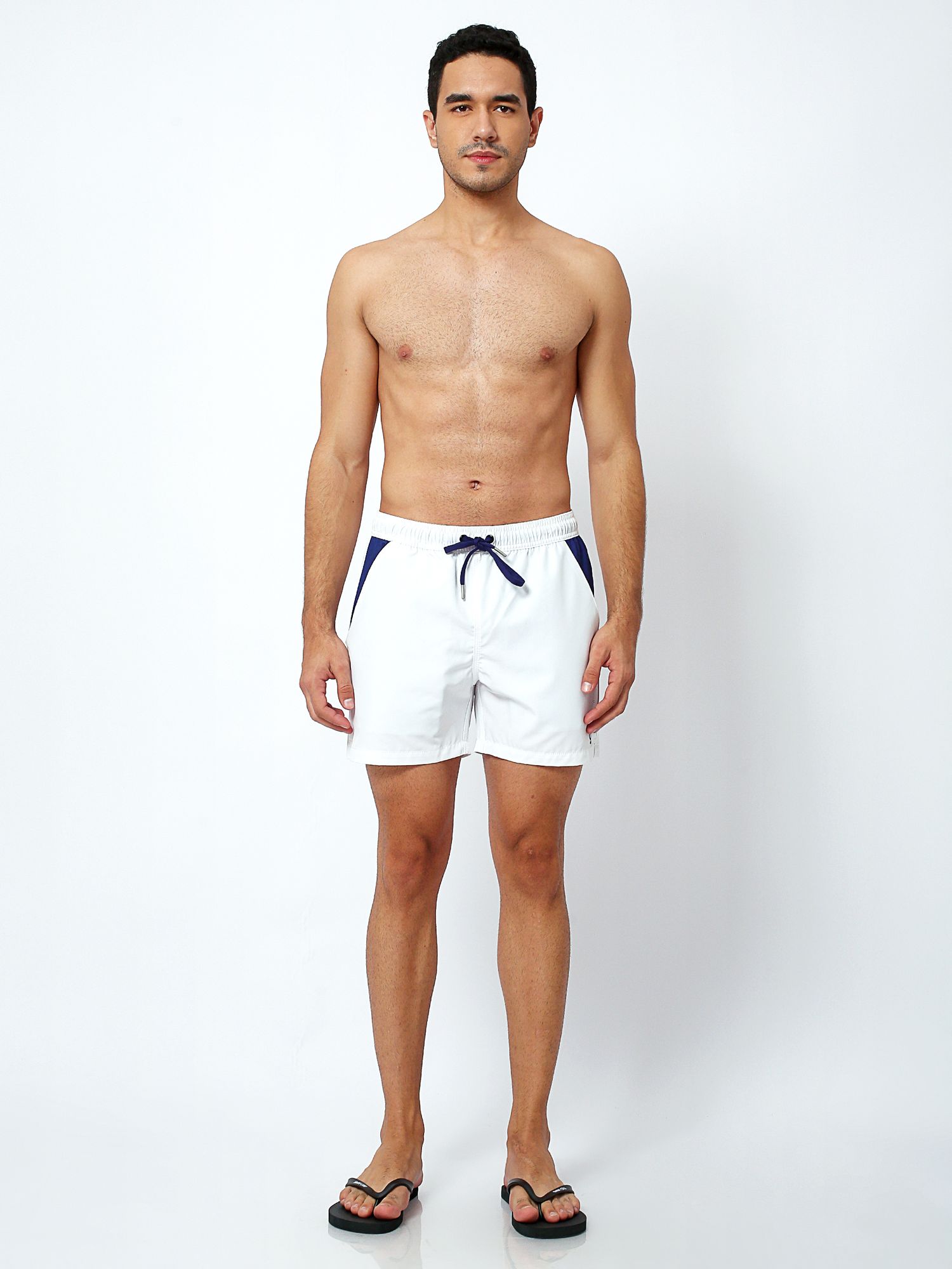 Randy Cow Swim Shorts with Waterproof Pocket, White at John Lewis ...