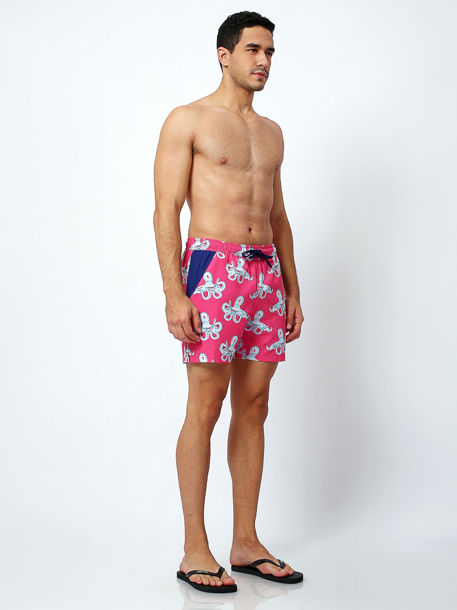 Buy Randy Cow Octopus Print Swim Shorts with Waterproof Pocket, Pink Online at johnlewis.com