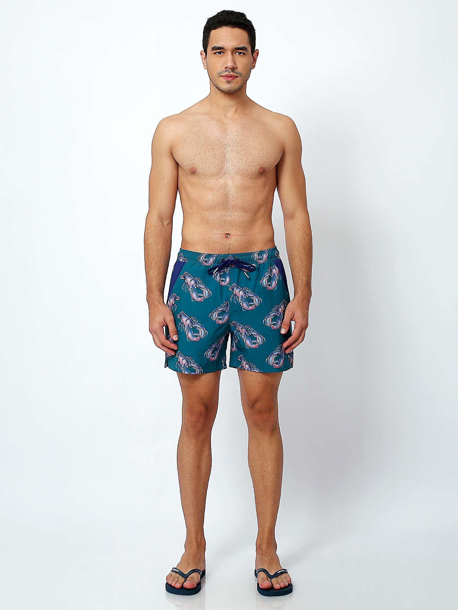 Buy Randy Cow Lobster Print Swim Shorts with Waterproof Pocket, Green Online at johnlewis.com