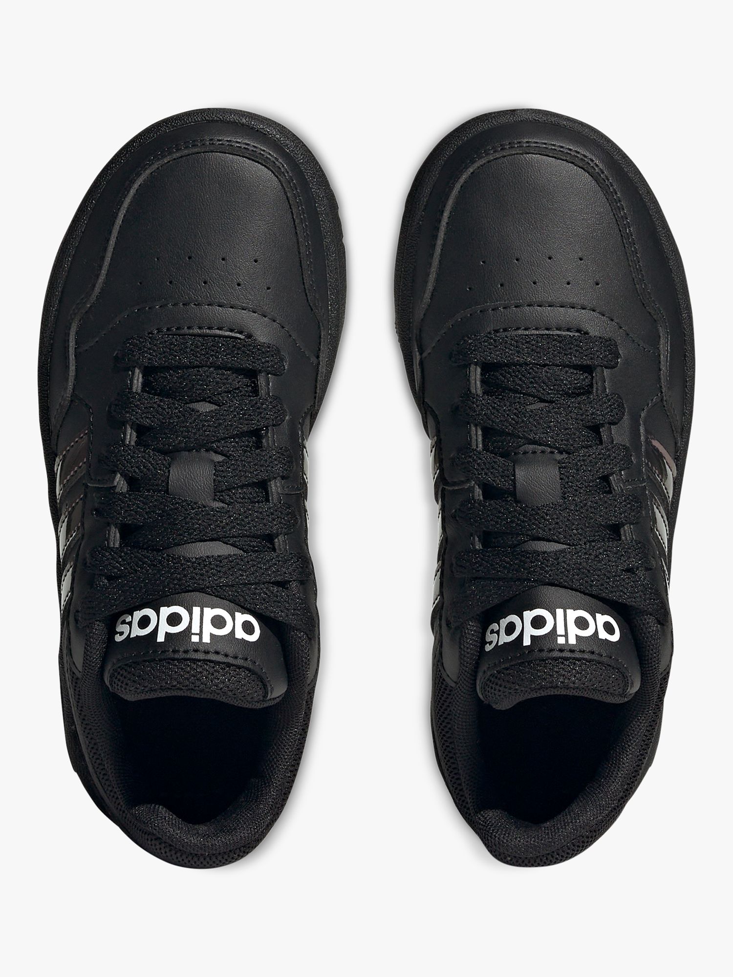 adidas Kids' Hoops Trainers, Core Black/Core Black/Cloud White, 3