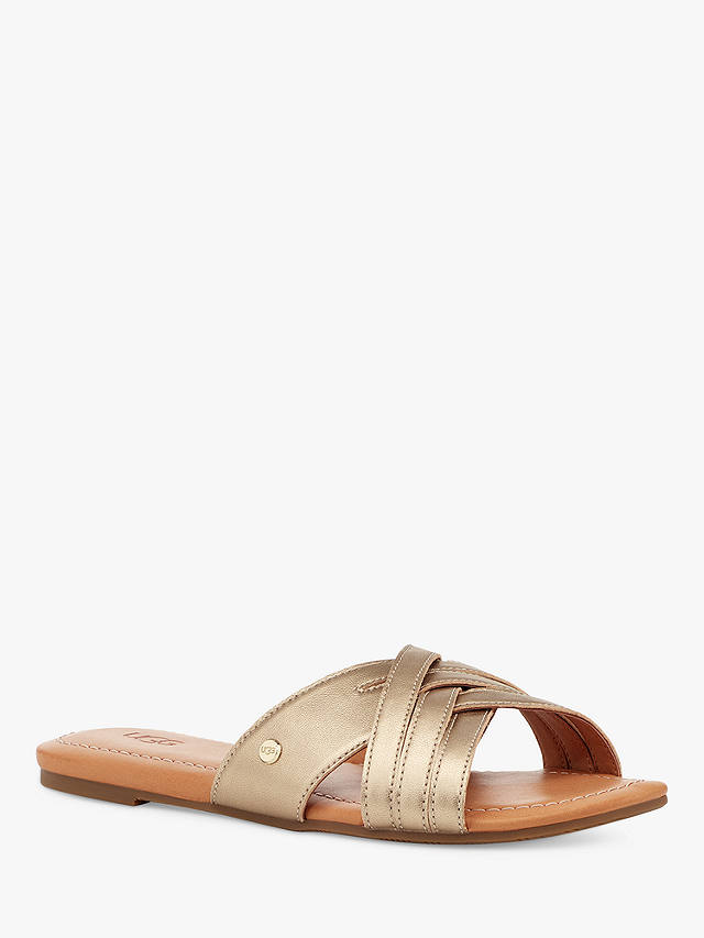 UGG Kenleigh Slider Sandals, Gold Metallic