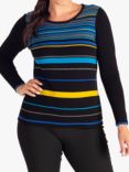 chesca Striped Jumper with Scarf