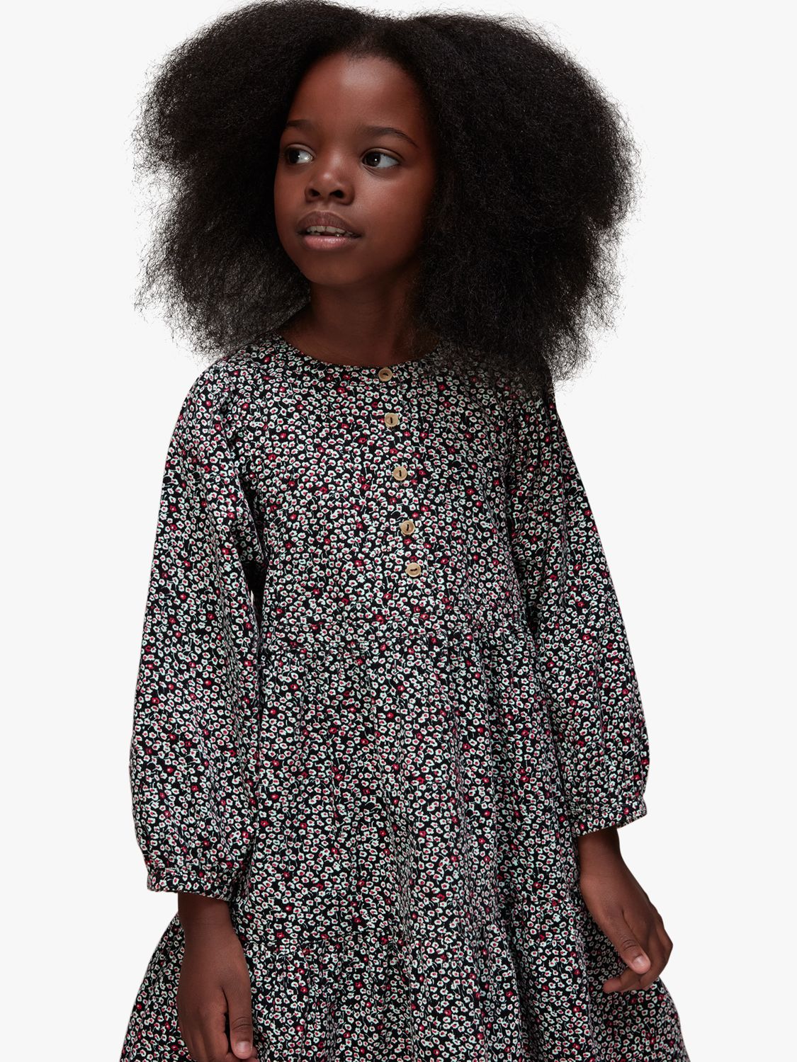 Buy Whistles Kids' Nora Autumn Bud Babycord Dress, Multi Online at johnlewis.com