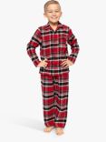 Minijammies Kids' Windsor Check Print Pyjama Set, Red