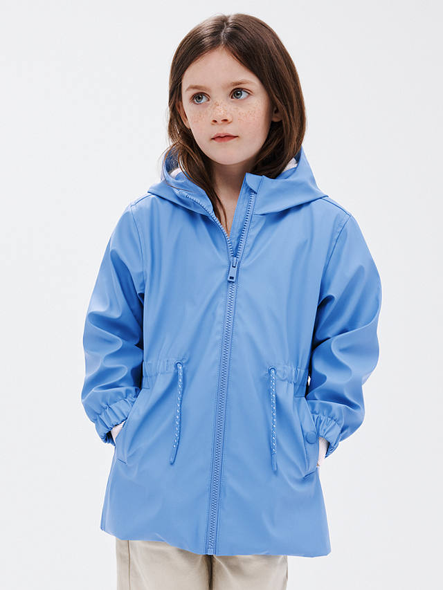 John Lewis Kids' Elderberry Shower Resistant Raincoat, Yonda Blue