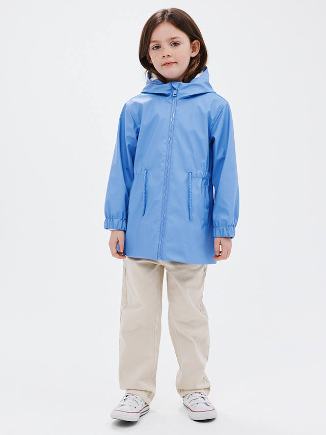 John Lewis Kids' Elderberry Shower Resistant Raincoat, Yonda Blue