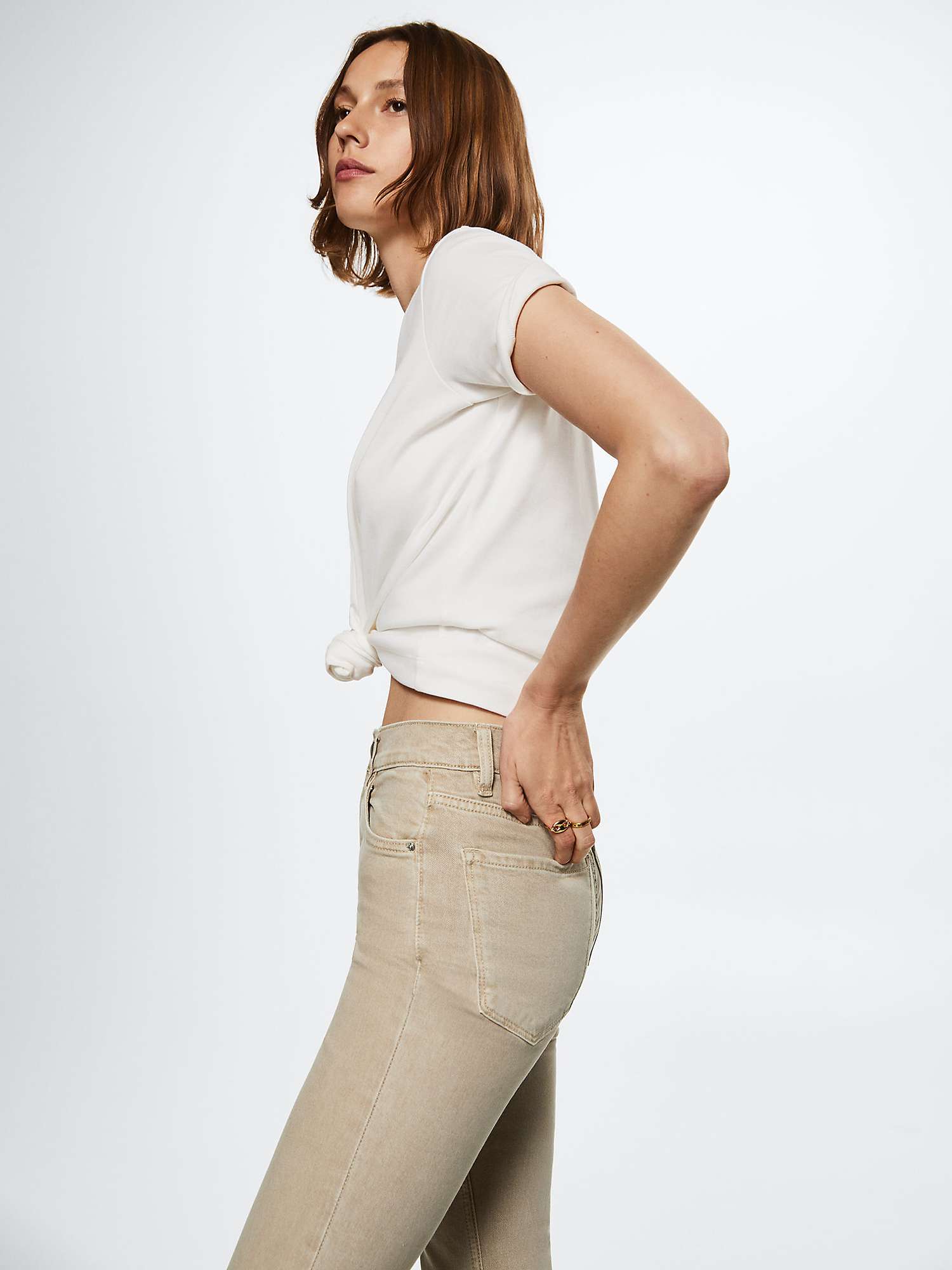 Buy Mango Sienna Raw Hem Cropped Jeans Online at johnlewis.com