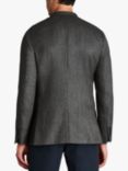 Charles Tyrwhitt Slim Fit Herringbone Wool Texture Blazer, Dark Grey