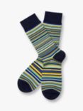 Charles Tyrwhitt Multi Stripe Socks, Petrol Blue