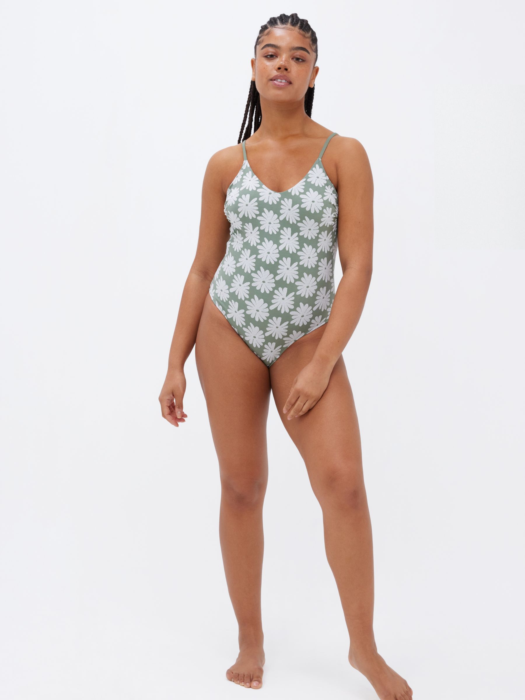 John Lewis ANYDAY Jacquard Flower Bikini Bottoms, Pack of 2, Olive/White at John  Lewis & Partners