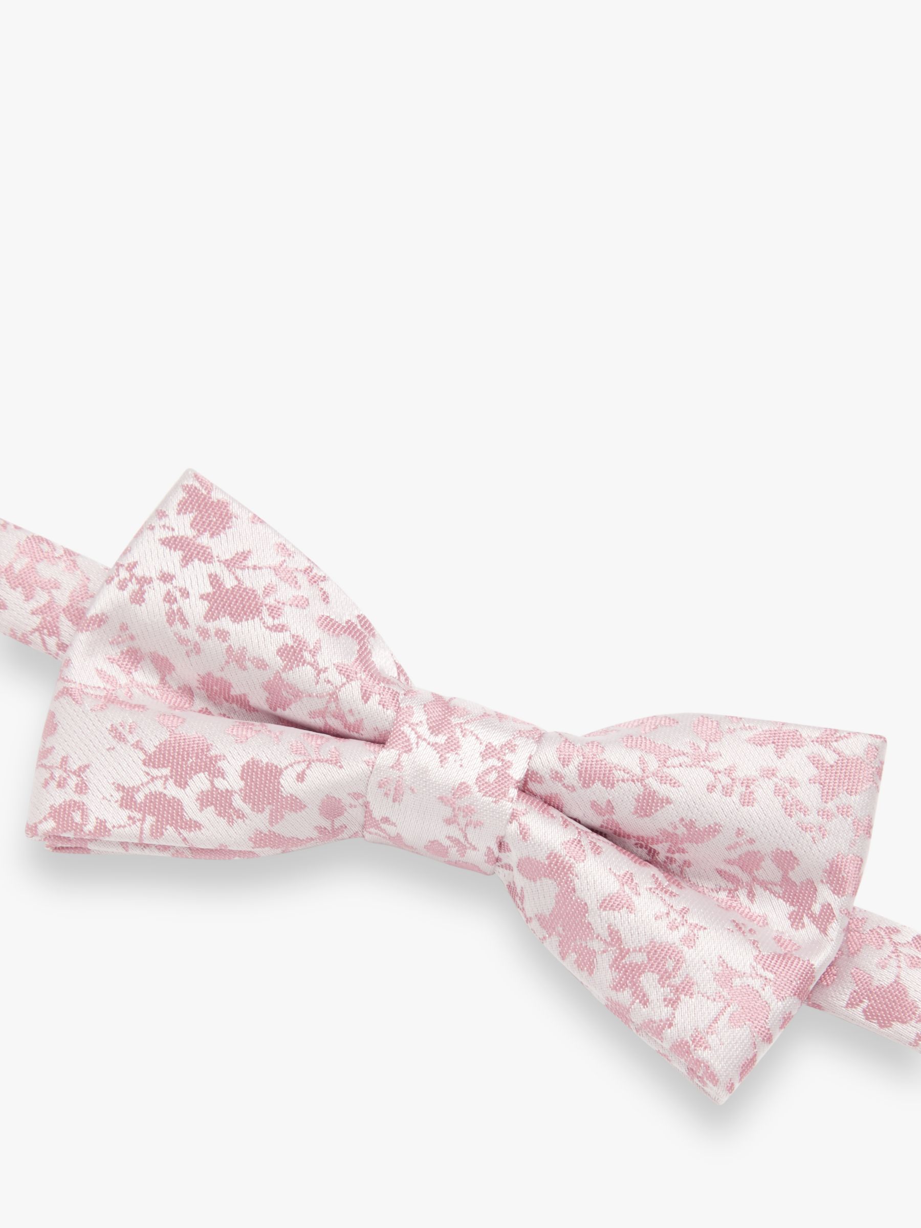 John Lewis Kid's Floral Jacquard Bow Tie, Pink, S-M