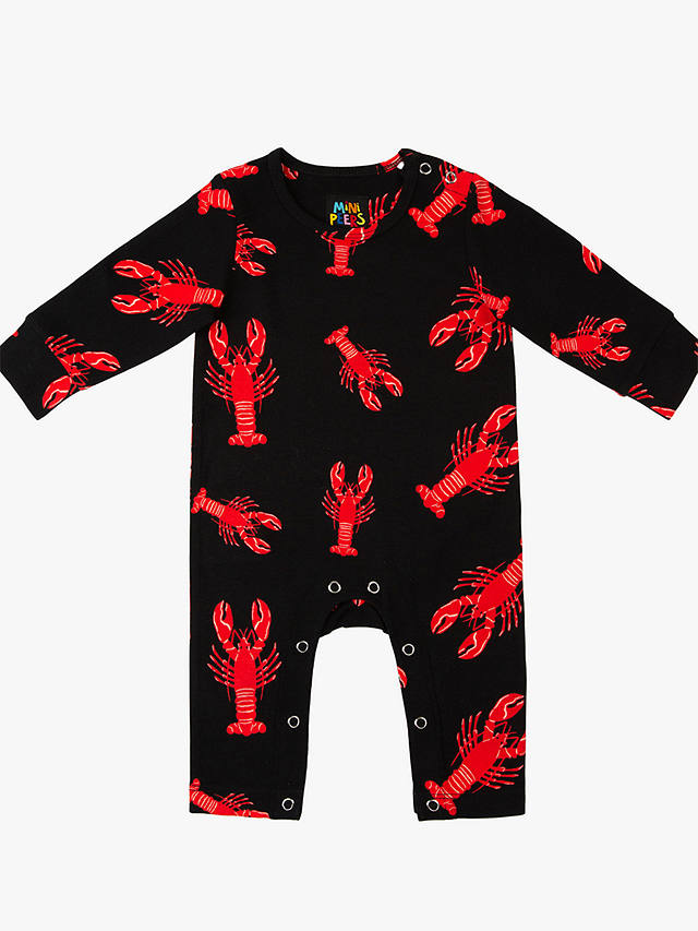 Chelsea Peers Baby Lobster Print Bodysuit, Black