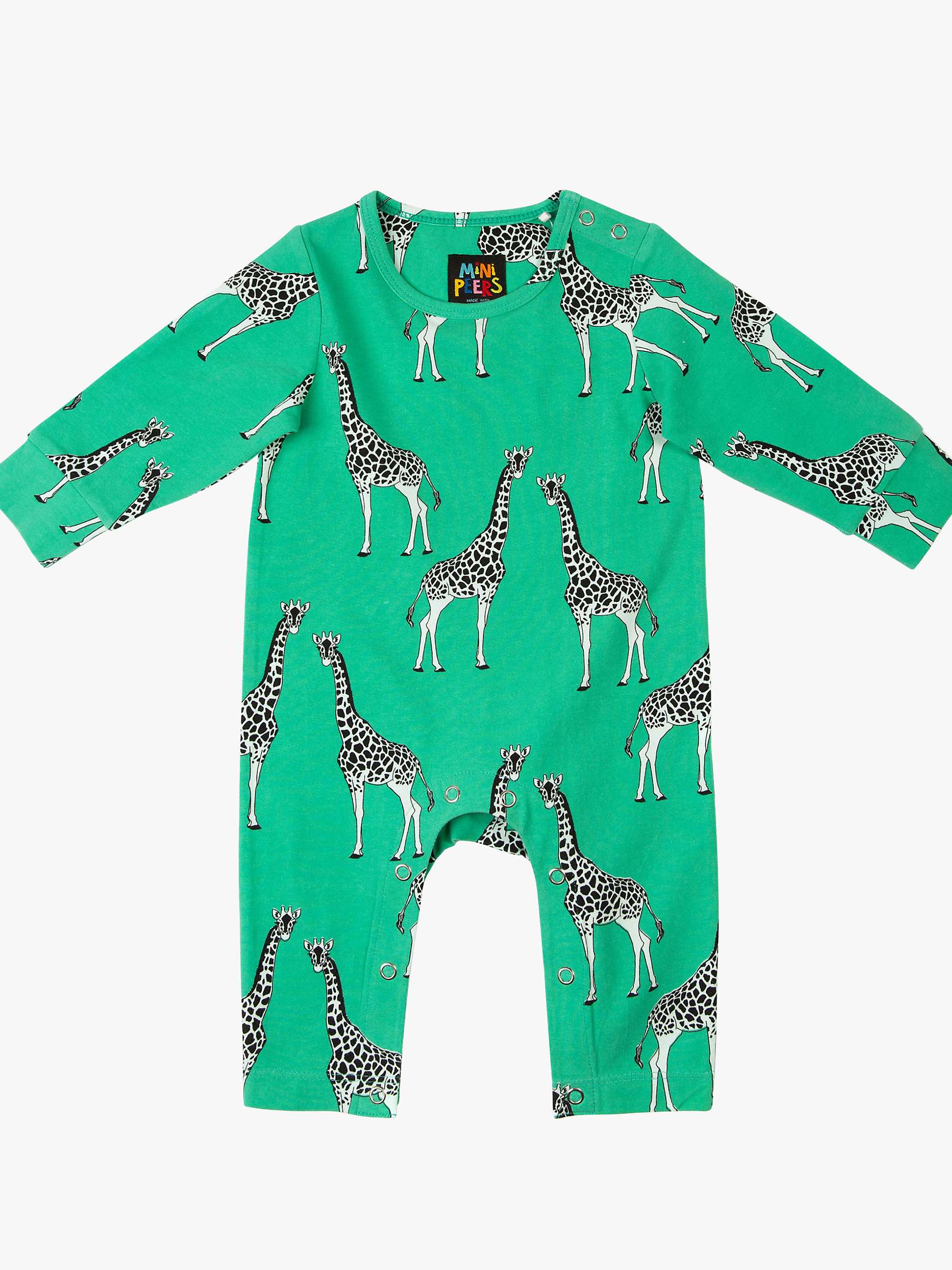 Buy Chelsea Peers Baby Giraffe Print Bodysuit, Green Online at johnlewis.com
