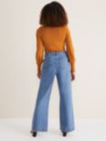 Phase Eight Magsie Wide Leg Jeans, Mid Wash Blue