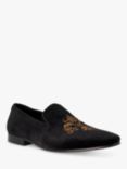 Dune Samar Velvet Formal Shoes, Black/Gold