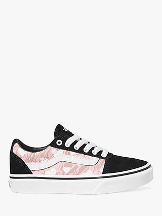 Vans Kids' My Ward Hearts Lace-Up Trainers, Pink
