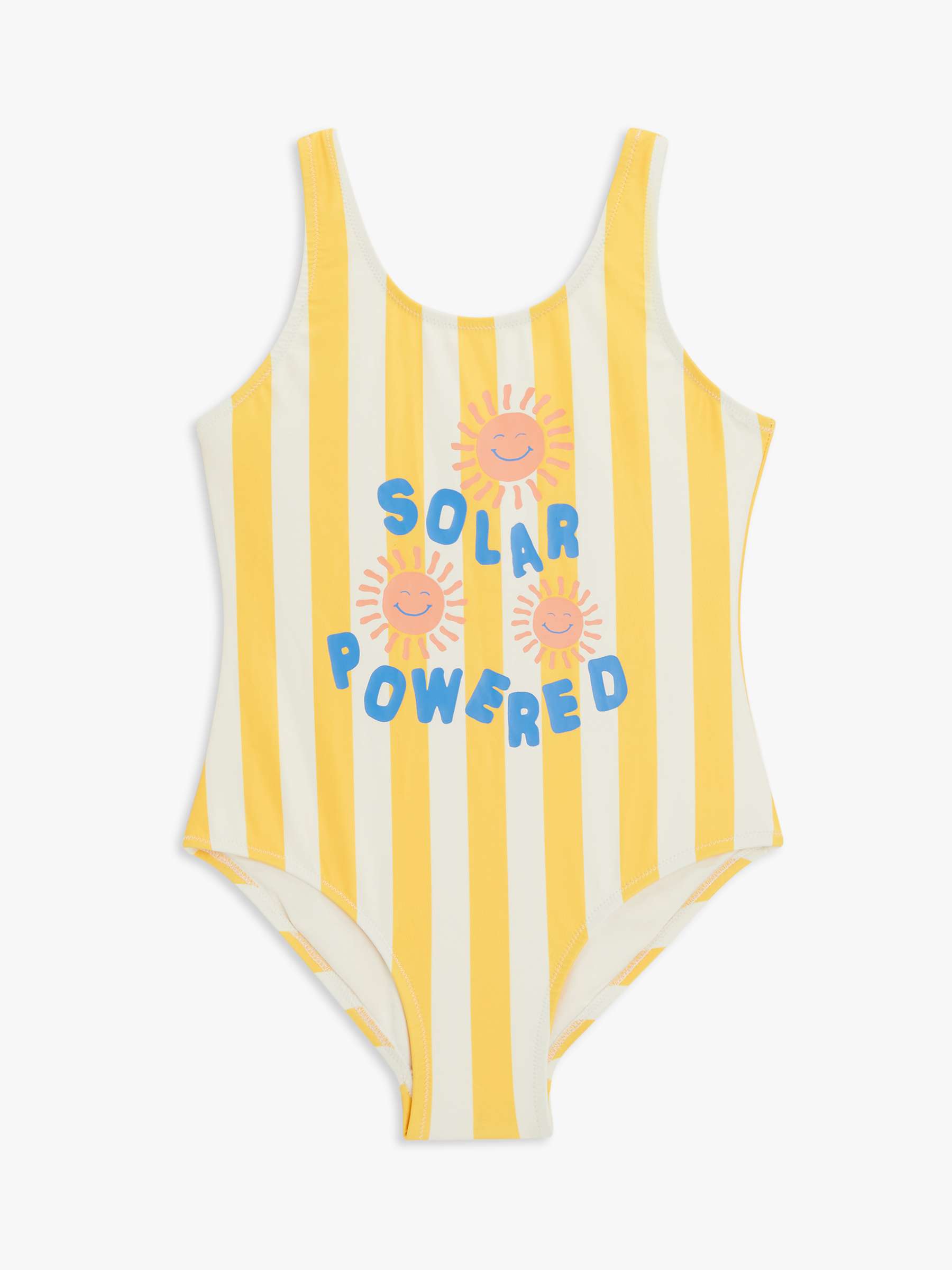 Buy John Lewis ANYDAY Kids' Solar Powered Stripe Swimsuit, Yellow Online at johnlewis.com