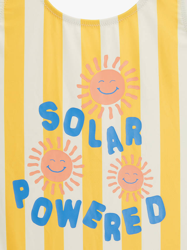 John Lewis ANYDAY Kids' Solar Powered Stripe Swimsuit, Yellow