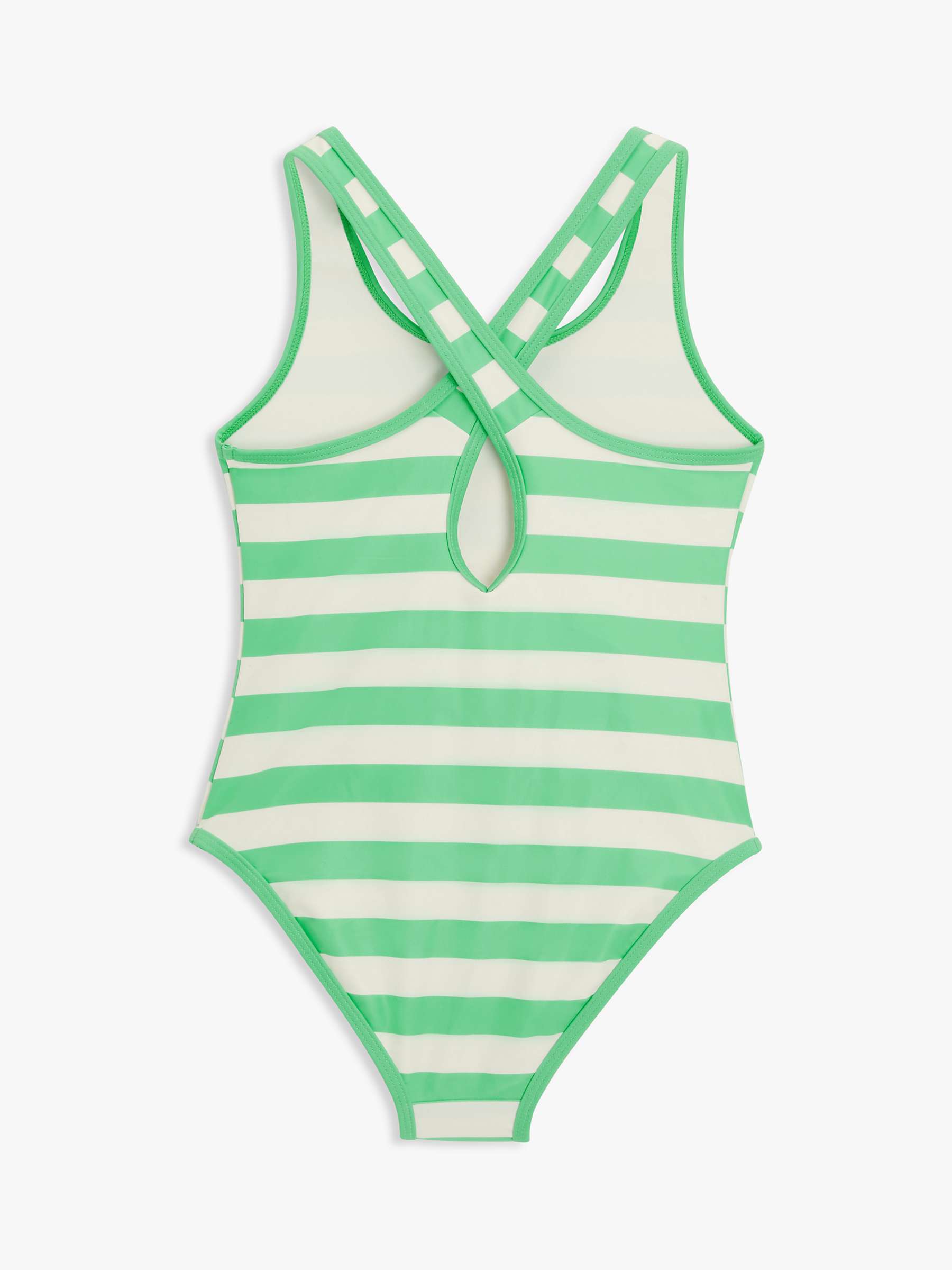 Buy John Lewis Kids' Stripe Sun Swimsuit, Green Online at johnlewis.com