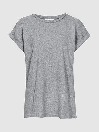 Reiss Tereza Cotton T-Shirt, Grey