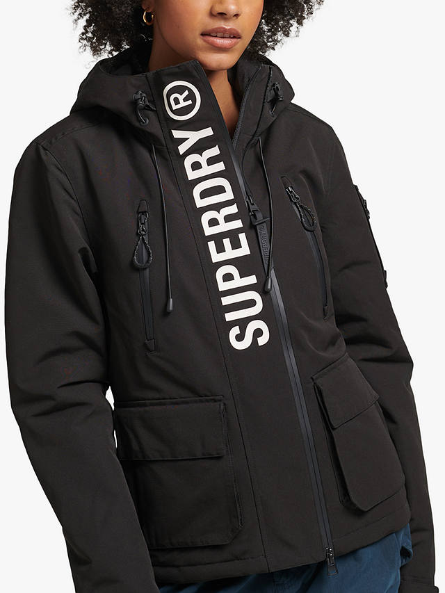Superdry Hooded Ultimate SD-Windbreaker Jacket, Jet Black/Optic