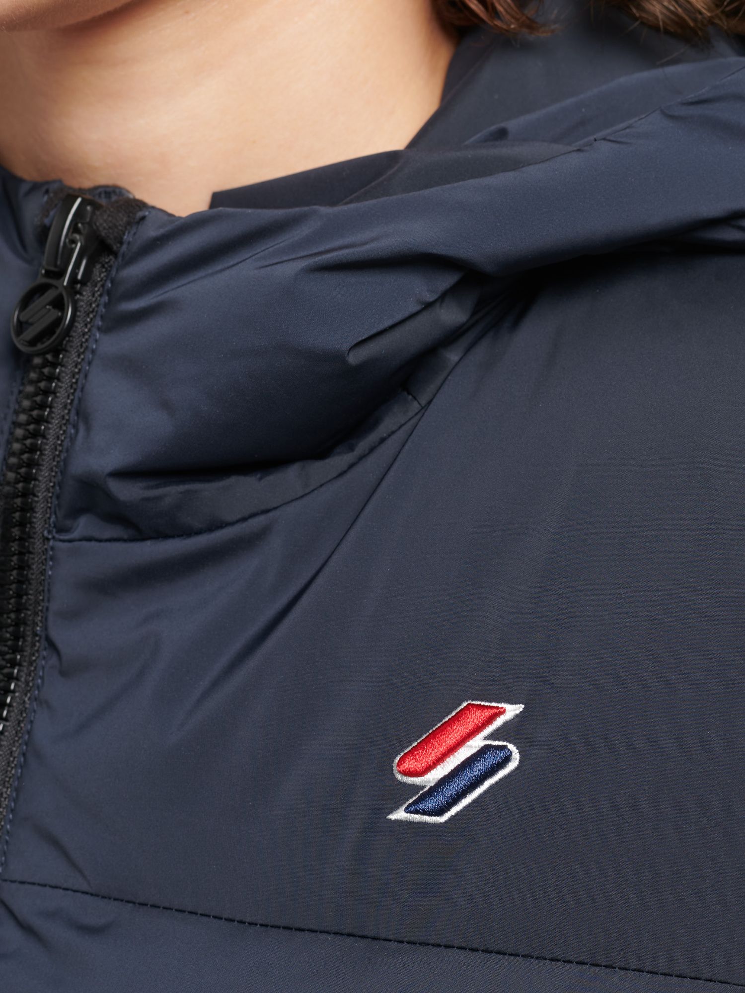 Superdry Heat Sealed Padded Jacket, Eclipse Navy at John Lewis & Partners