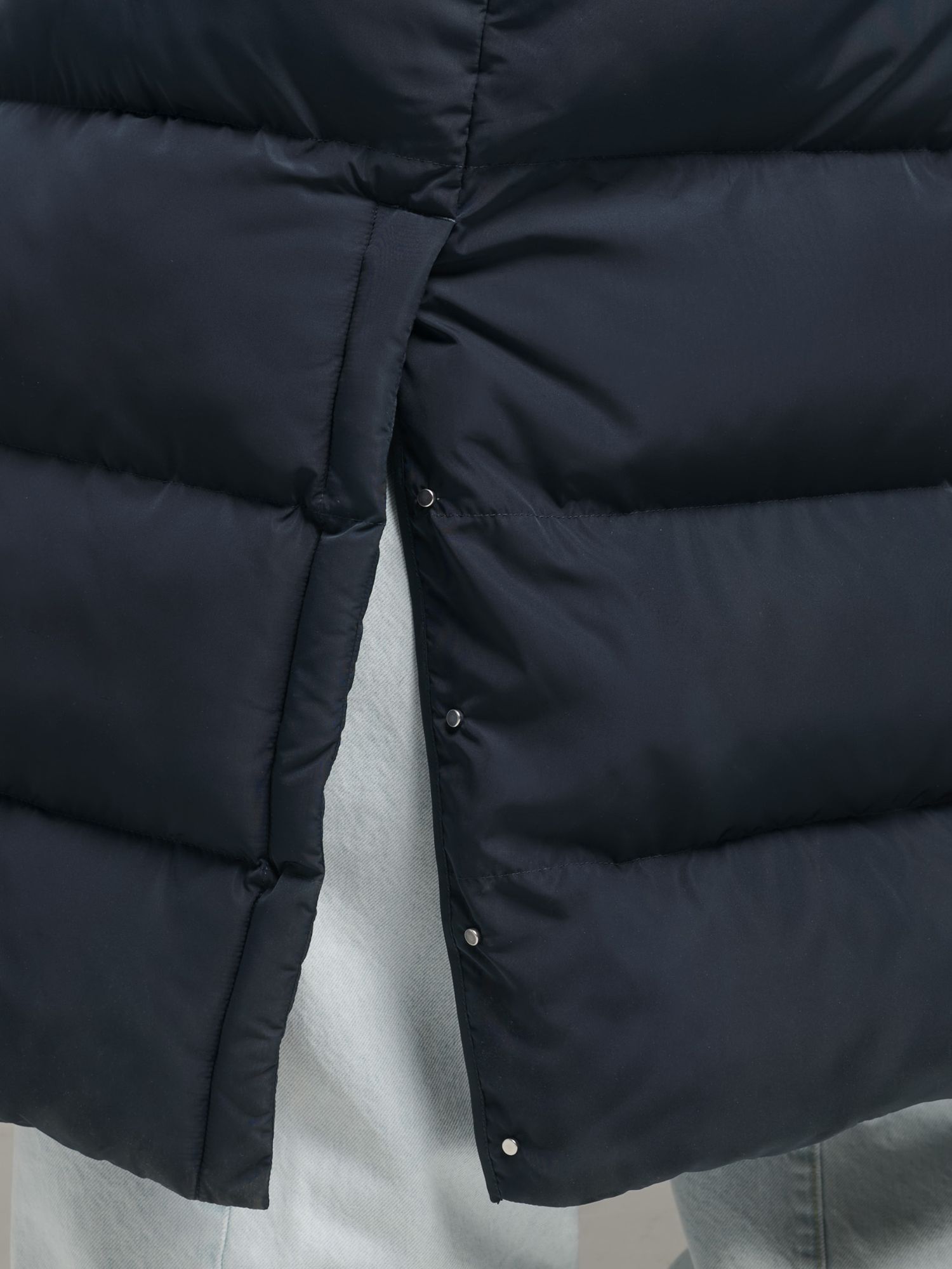 Superdry Hooded Maxi Puffer Coat, Eclipse Navy at John Lewis & Partners