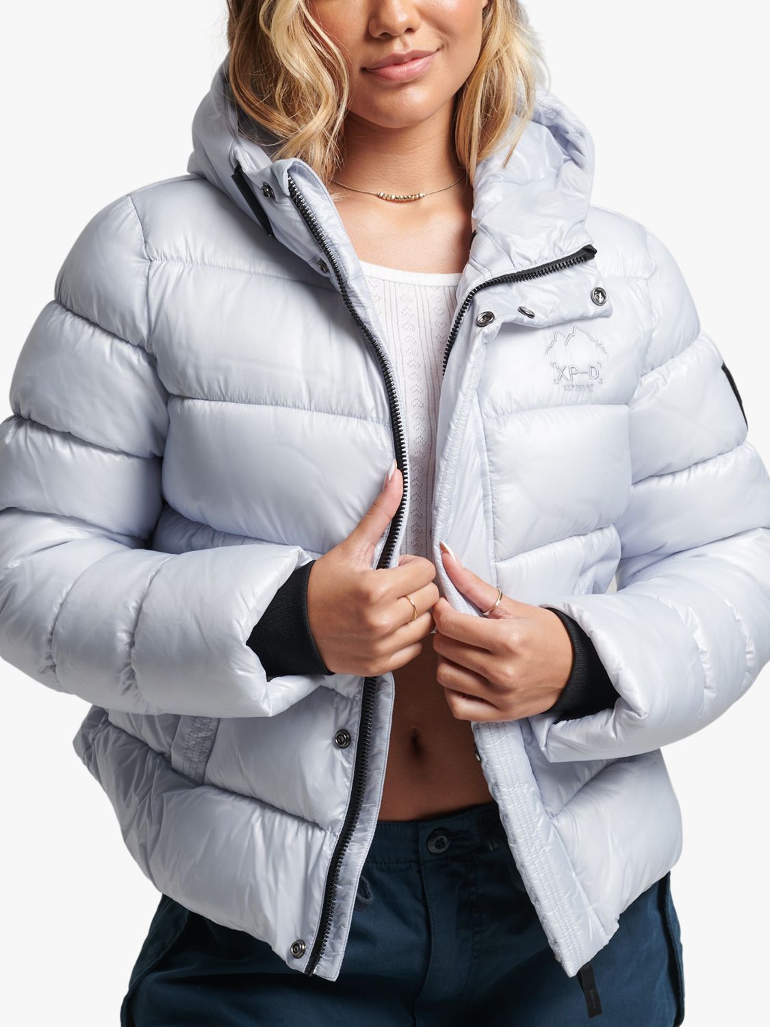 Womens - Sub Arctic Super Down Jacket in Charcoal/black, Superdry UK