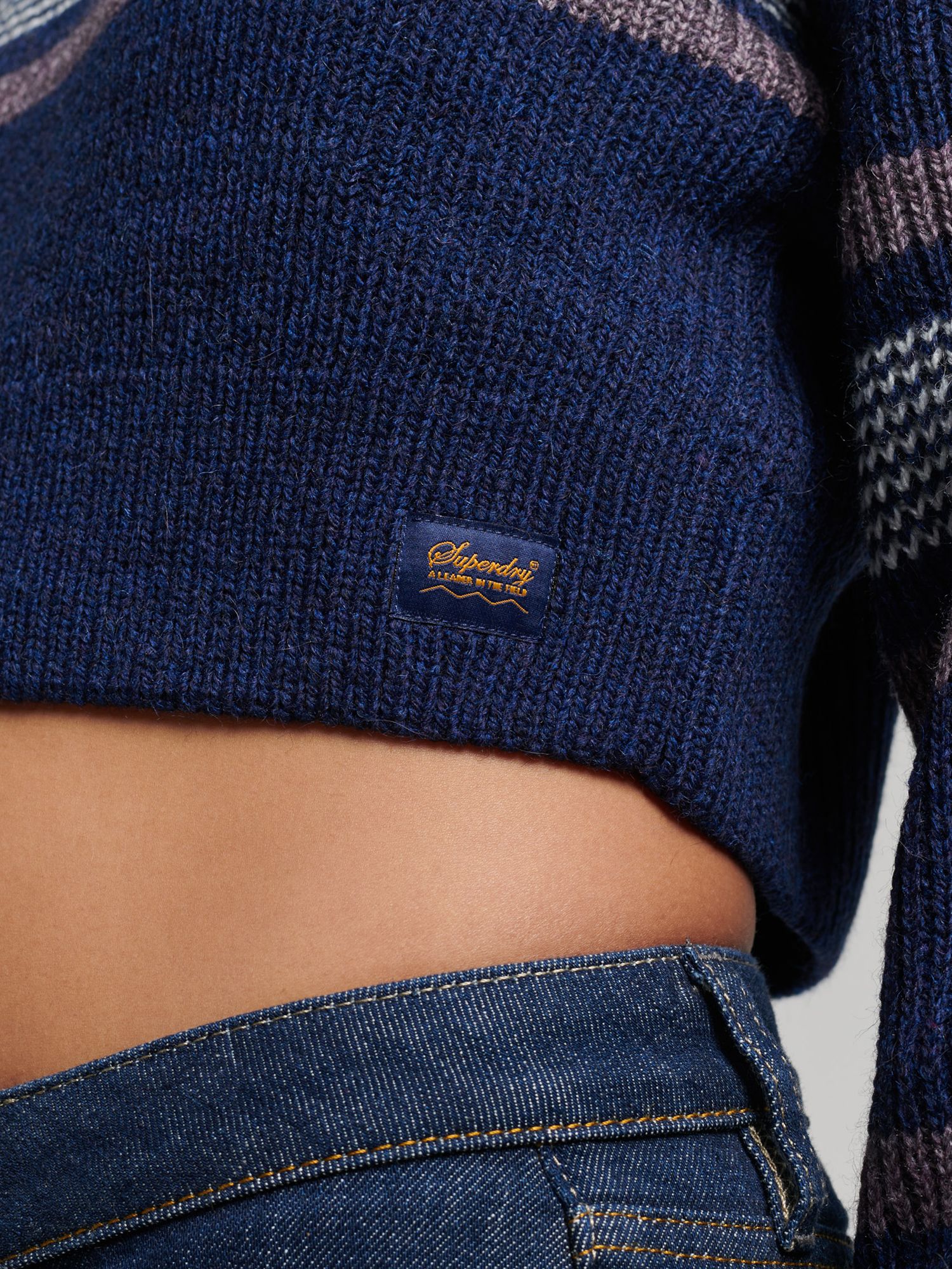 Buy Superdry Cropped Classic Crew Jumper Online at johnlewis.com