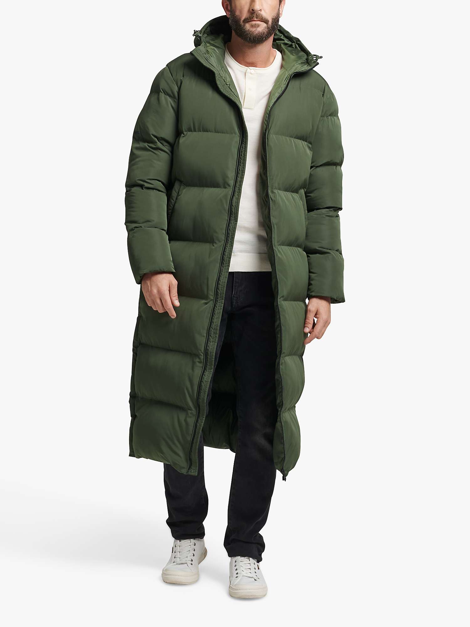 Buy Superdry Extra Long Hooded Puffer Coat Online at johnlewis.com