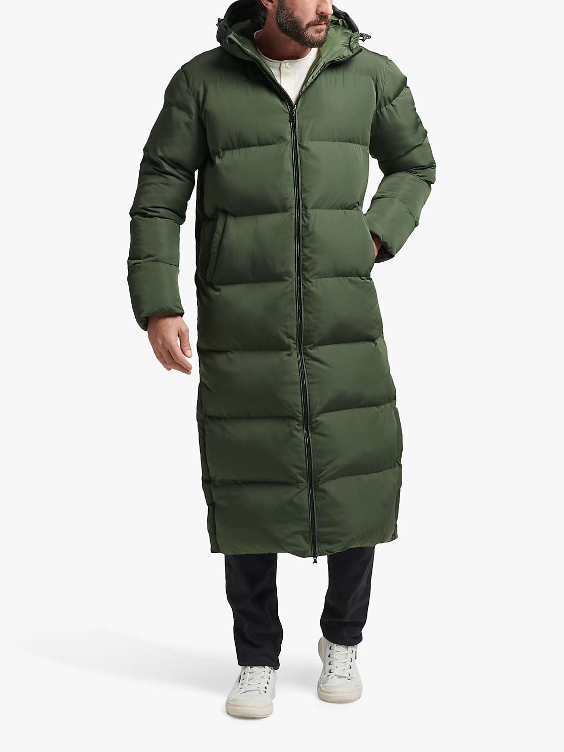 Buy Superdry Extra Long Hooded Puffer Coat Online at johnlewis.com