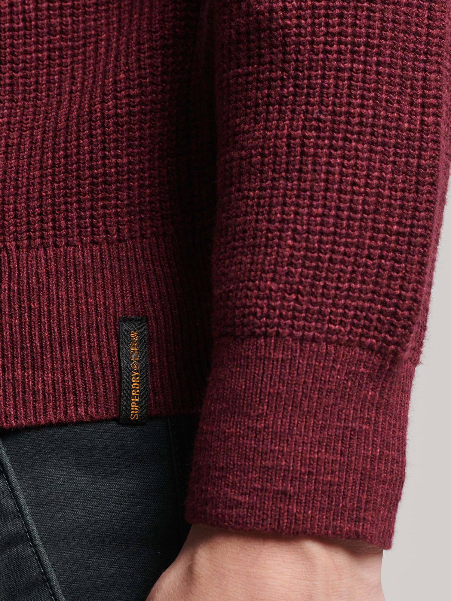 Superdry Vintage Textured Crew Knit Jumper at John Lewis & Partners
