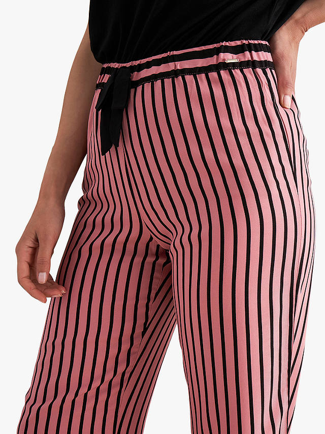 Pretty You London Stripe Pyjama Bottoms, Terracotta/Black