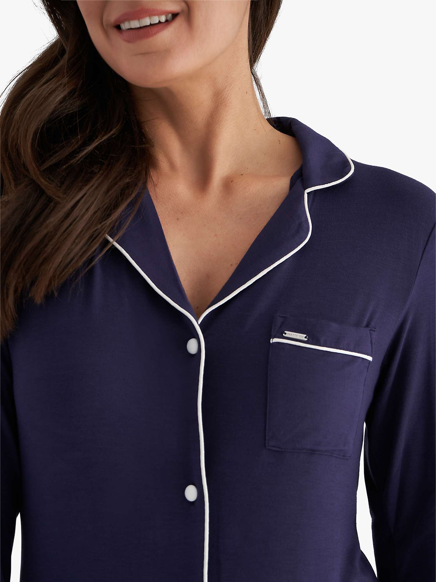 Buy Pretty You London Piping Trim Bamboo Nightshirt Online at johnlewis.com