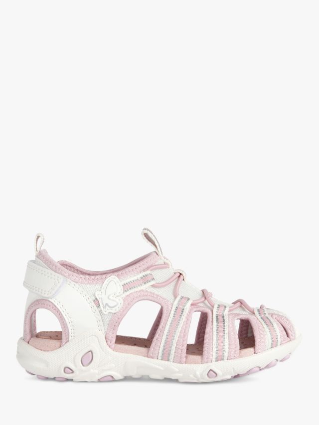 Geox Kids' Whinberry Sandals, White/Pink, 28