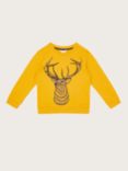 Monsoon Kids' Stag Sweatshirt, Mustard