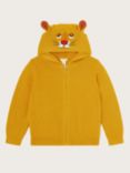 Monsoon Kids' Leo Lion Knitted Hoody, Mustard