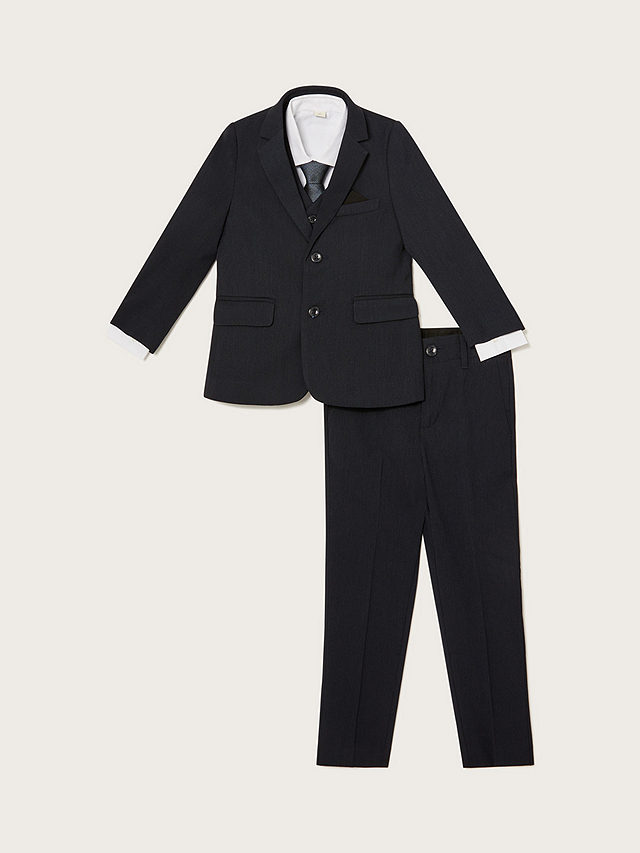 Monsoon Callum Five Piece Suit, Navy, 6-12 months