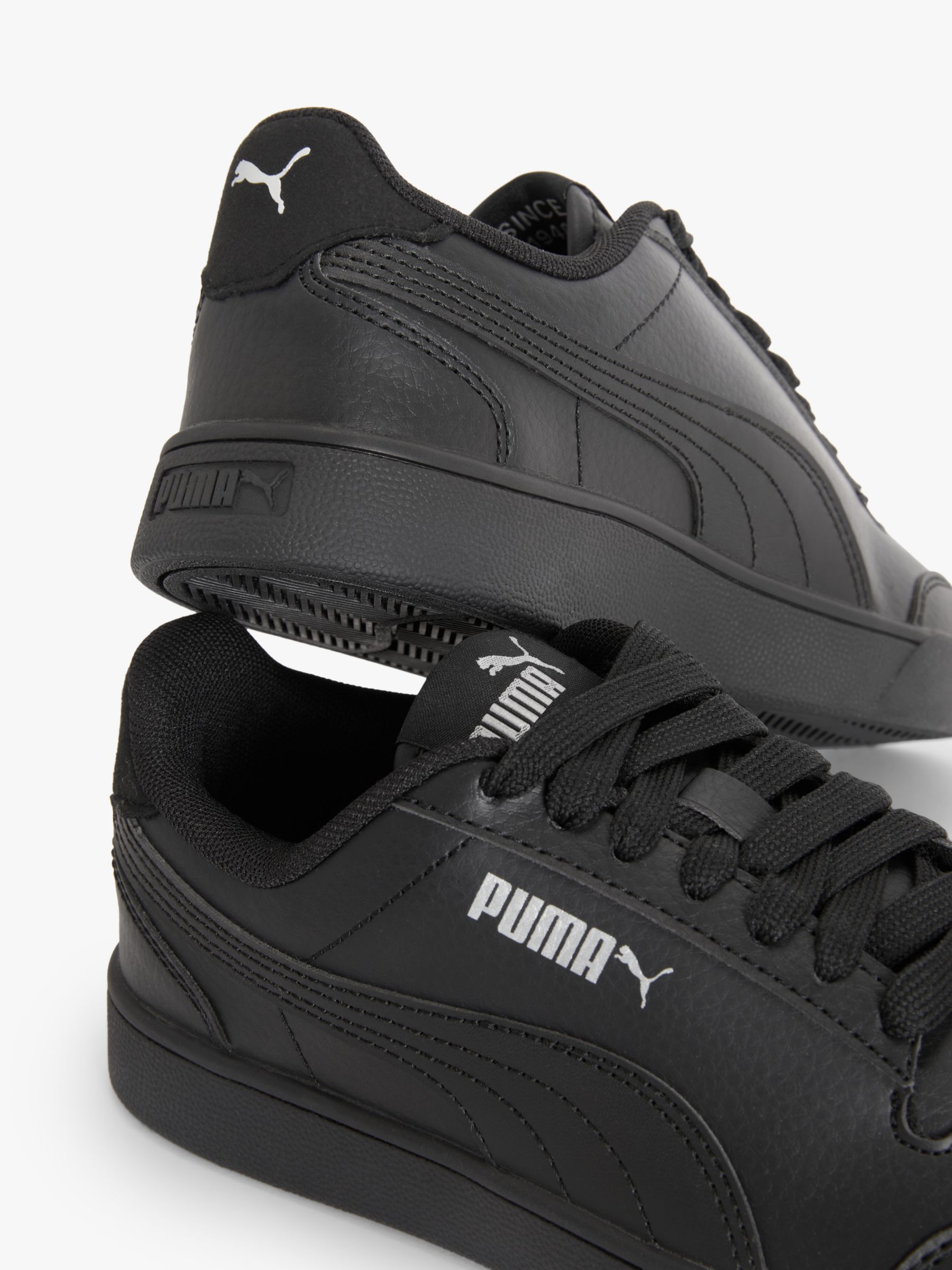 Ladies puma black sales trainers