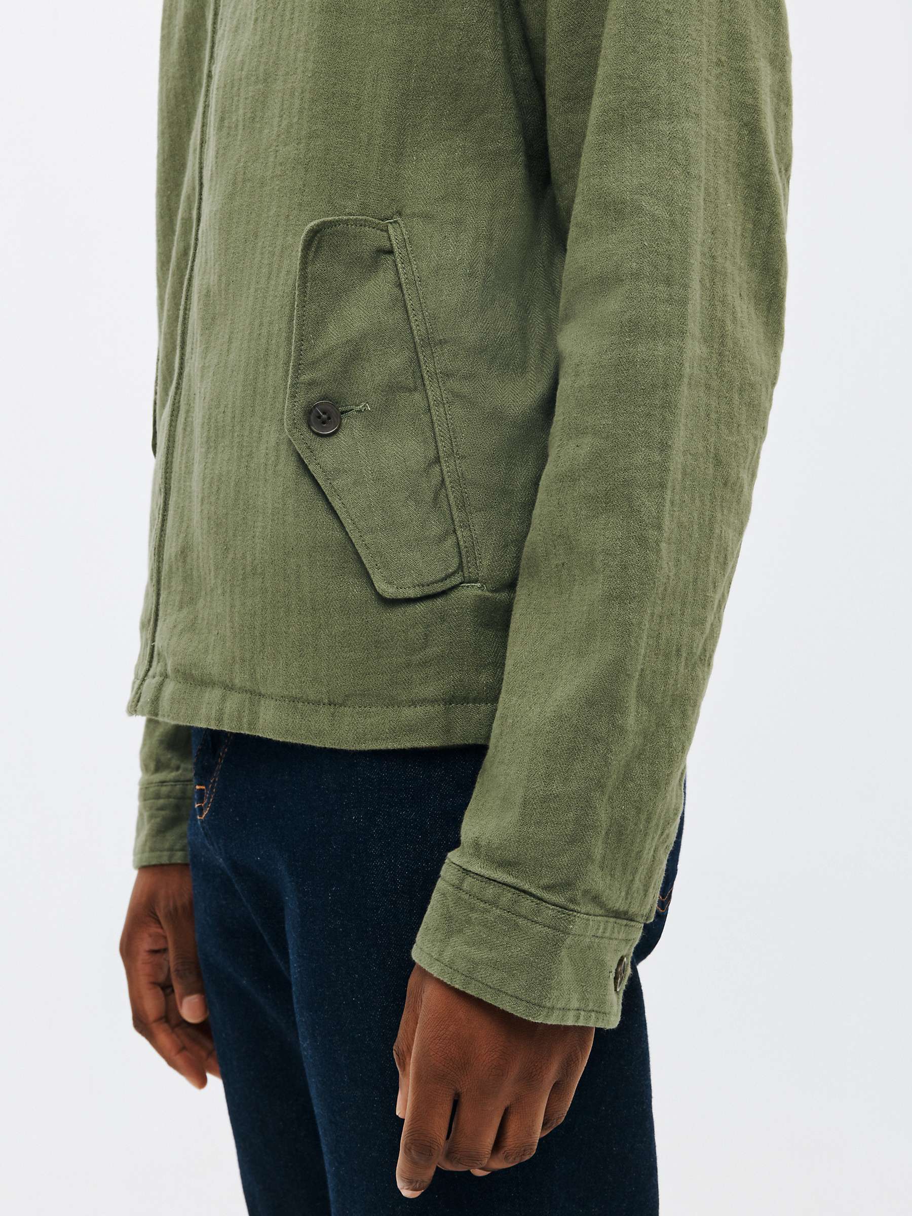 Polo Ralph Lauren Cotton Bomber Jacket, Green C034 at John Lewis & Partners