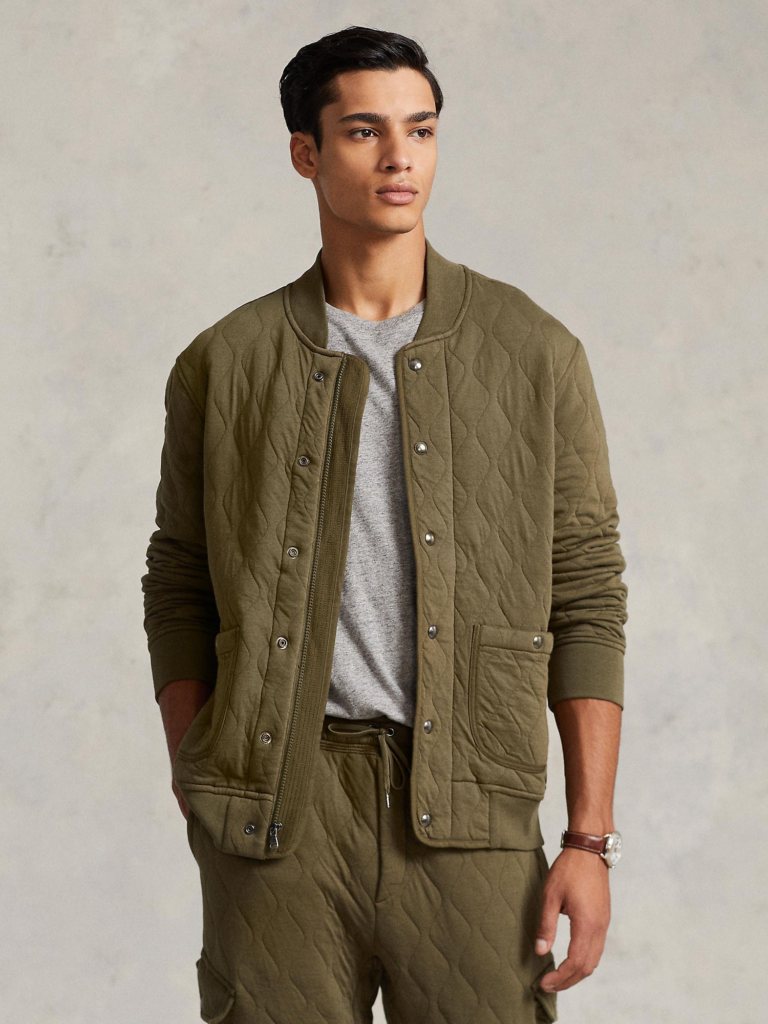 Polo Ralph Lauren Quilted Bomber Jacket, C001 at John Lewis & Partners