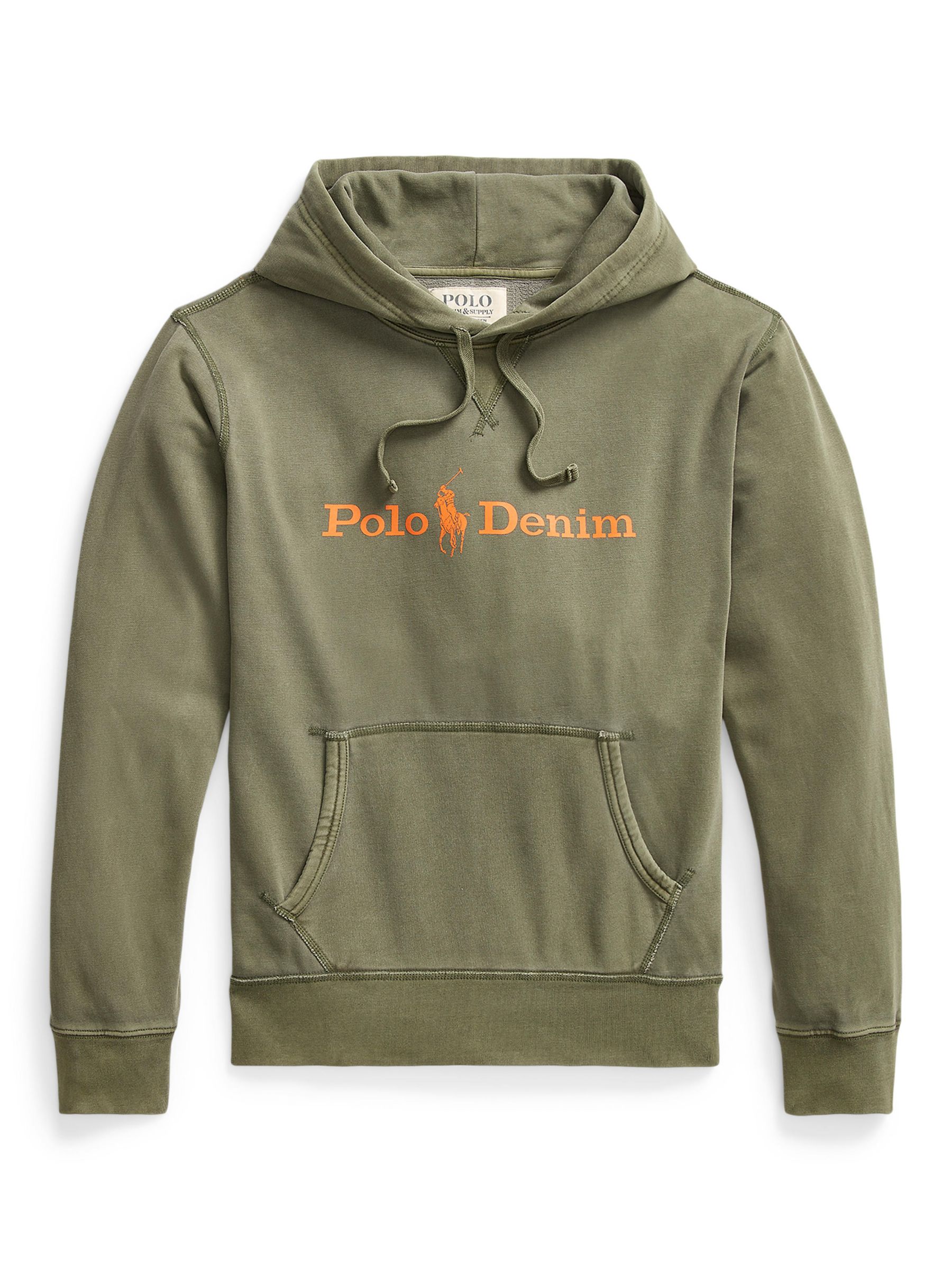 Polo Ralph Lauren Polo Denim Logo Hoodie, C005 at John Lewis & Partners