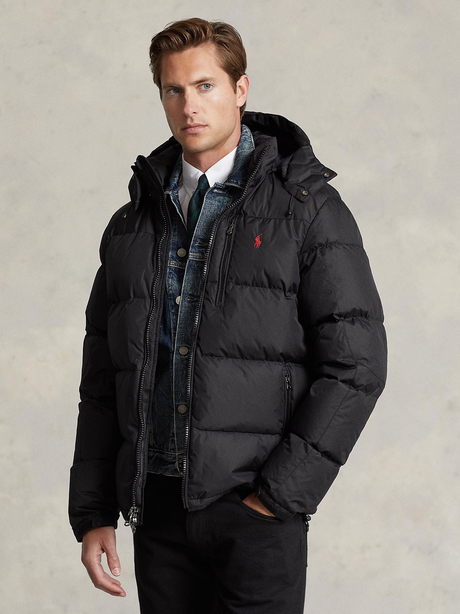 Polo Ralph Lauren HYBRID INSULATED BOMBER Down Jacket Collection Navy ...