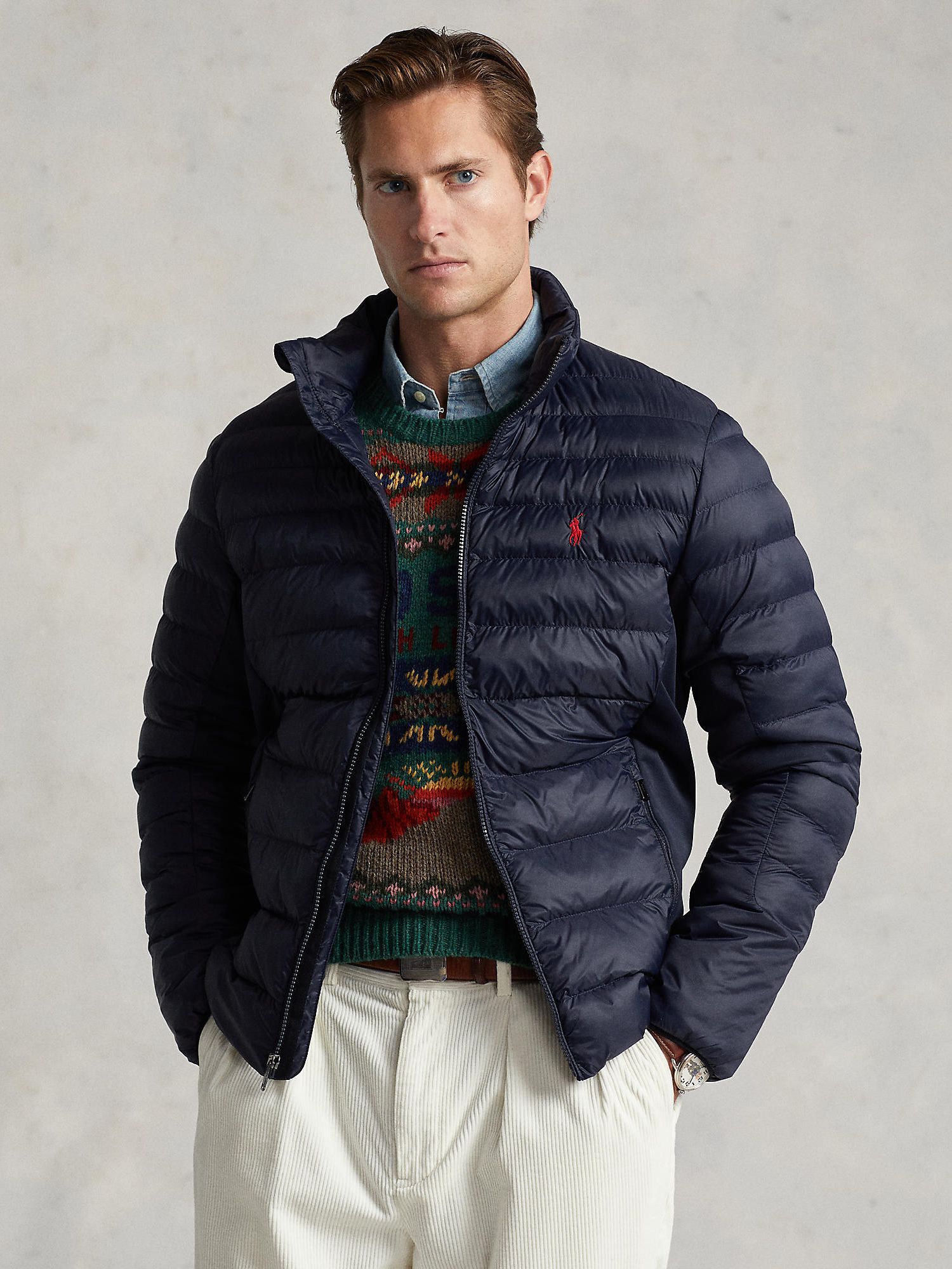 Polo Ralph Lauren Terra Packable Recycled Fill Jacket, C005 at John Lewis &  Partners