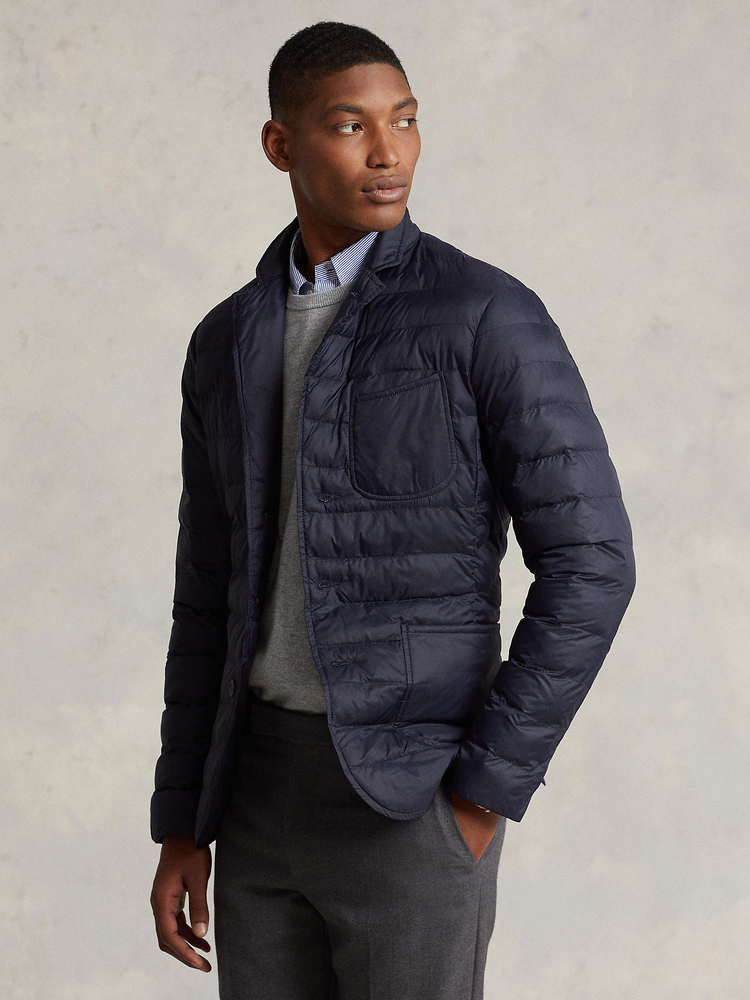 Polo Ralph Lauren Terra Puffer Sports Jacket, Blue C001 at John Lewis &  Partners