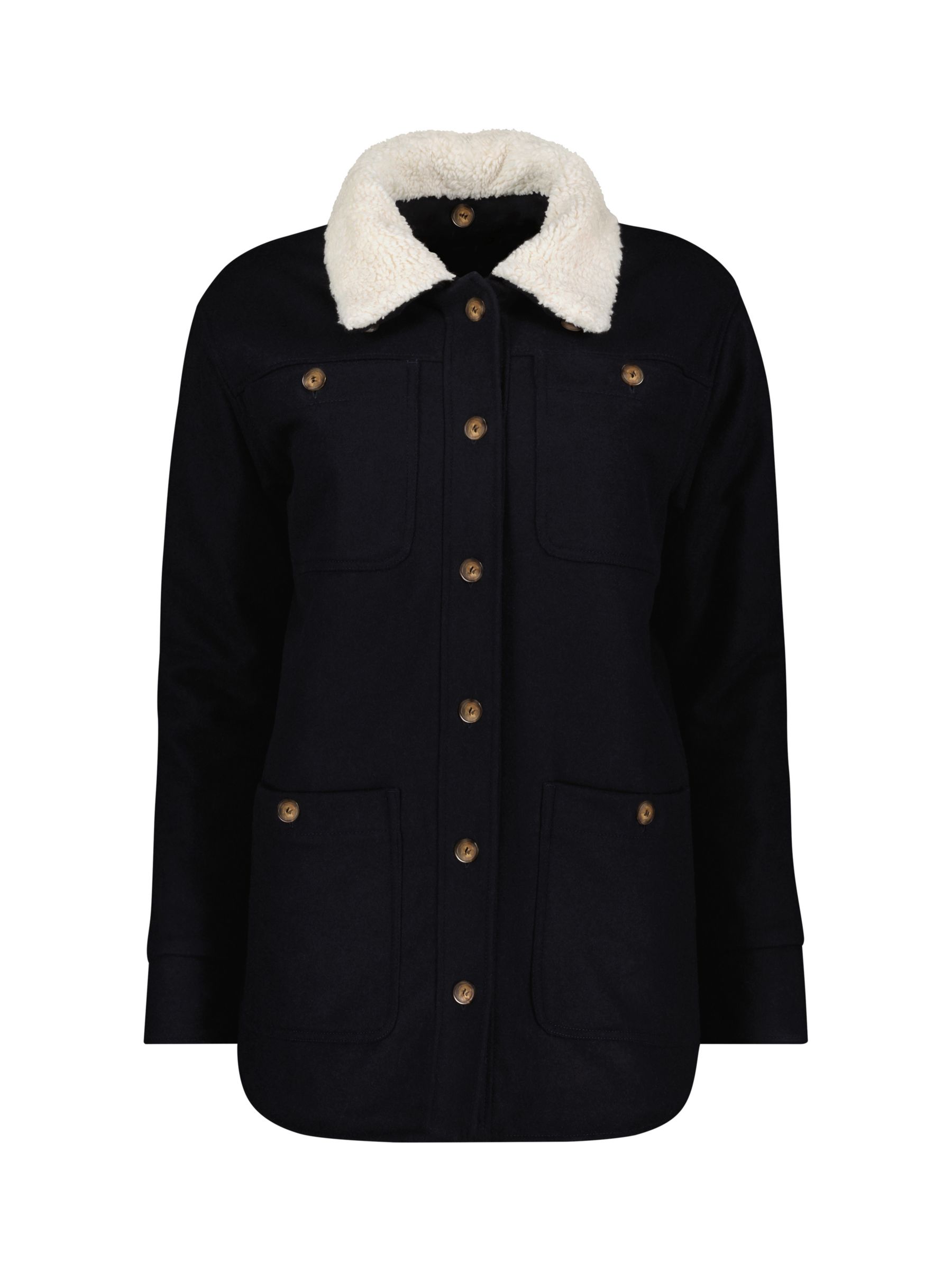 Buy Baukjen Leslie Wool Coat, Classic Navy Online at johnlewis.com