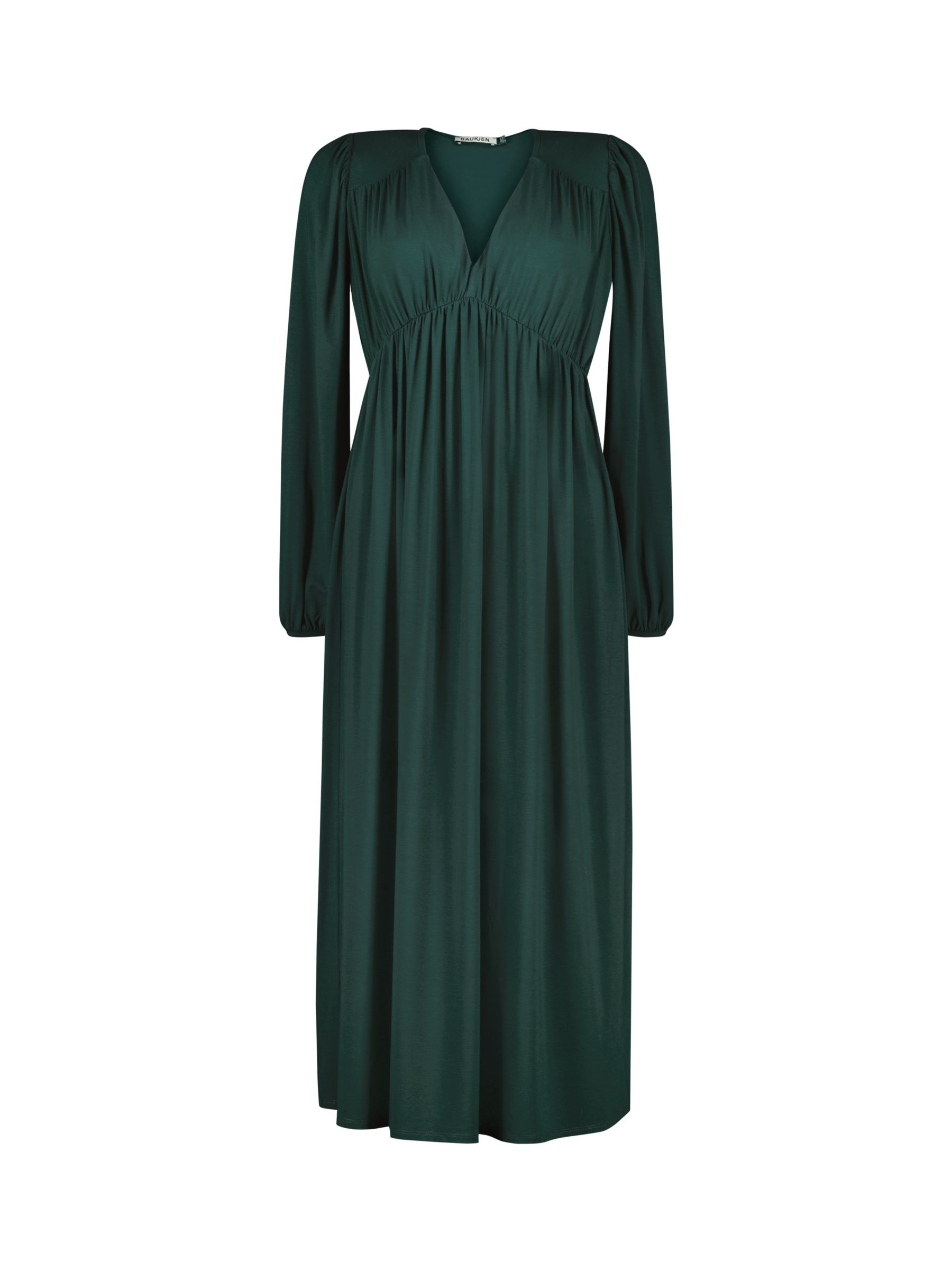 Buy Baukjen Brooke Plain Empire Line Jersey Dress, Dark Cedar Online at johnlewis.com