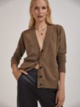 Baukjen Jody Recycled Wool Cardigan, Caramel Fleck